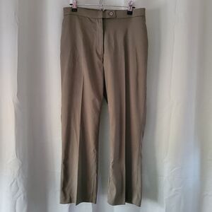 Allison Daley Petite Classic Light Olive Green Trouser Dress Pants Size 12P